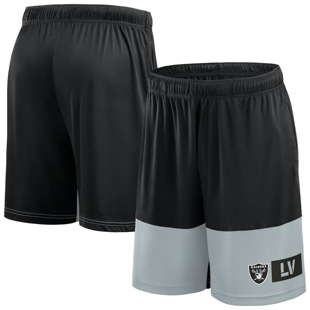 Las Vegas Raiders Big & Tall Best of the Best Performance Shorts Black/Silver - Fanatics