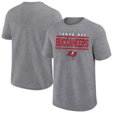 Tampa Bay Buccaneers Big & Tall Top Notch T-Shirt Heather Gray - Fanatics