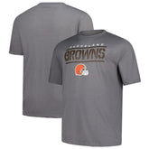 Cleveland Browns Big & Tall Top Notch T-Shirt Heather Gray - Fanatics