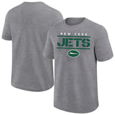 New York Jets Big & Tall Top Notch T-Shirt Heather Gray - Fanatics