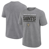 New Orleans Saints Big & Tall Top Notch T-Shirt Heather Gray - Fanatics