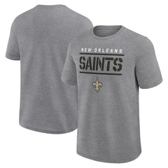 New Orleans Saints Big & Tall Top Notch T-Shirt Heather Gray - Fanatics