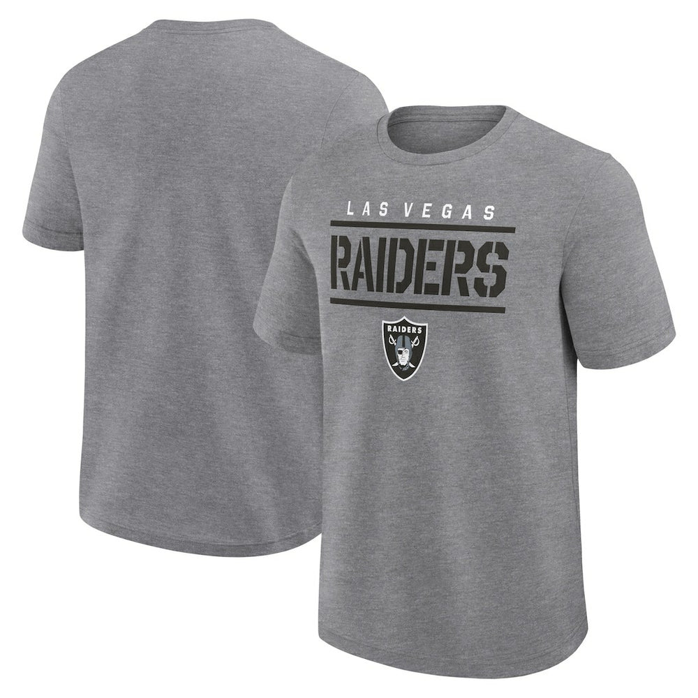 Las Vegas Raiders Big & Tall Top Notch T-Shirt Heather Gray - Fanatics