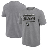 Las Vegas Raiders Big & Tall Top Notch T-Shirt Heather Gray - Fanatics