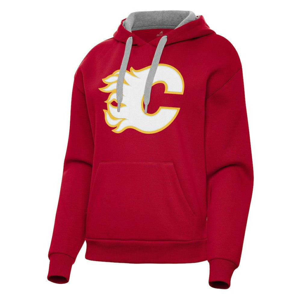 Calgary Flames - Antigua Women's Victory Pullover Hoodie Red