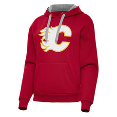 Calgary Flames - Antigua Women's Victory Pullover Hoodie Red
