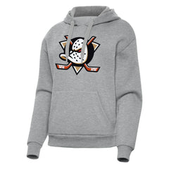 Anaheim Ducks - Antigua Women's Victory Pullover Hoodie Heather Gray
