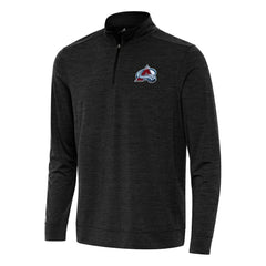 Colorado Avalanche - Antigua Bright Quarter-Zip Top Heather Black