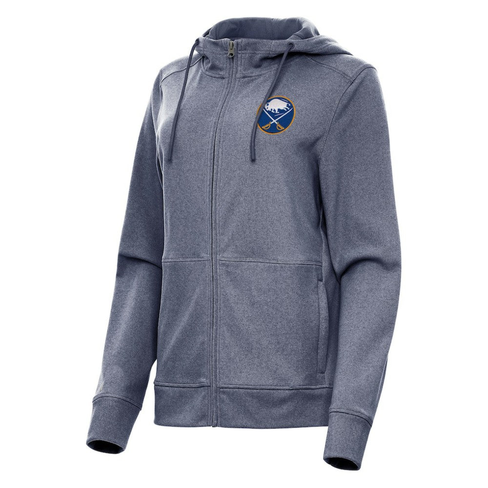 Buffalo Sabres - Antigua Women's Seeker Full-Zip Hoodie Heather Navy