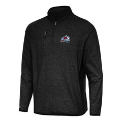 Colorado Avalanche - Antigua Certain Quarter-Zip Tri-Blend Sweatshirt Heather Black