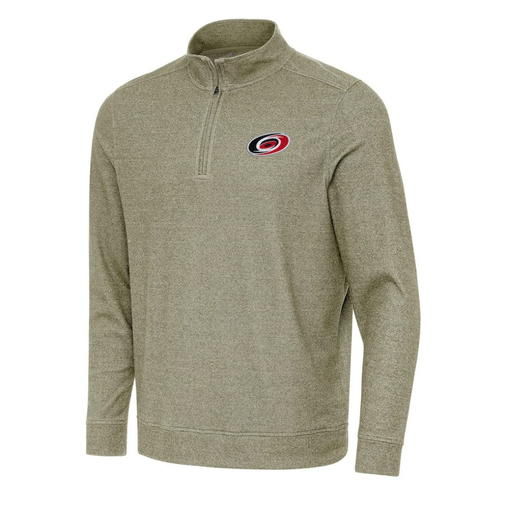 Carolina Hurricanes - Antigua Subtle Quarter-Zip Sweatshirt Olive