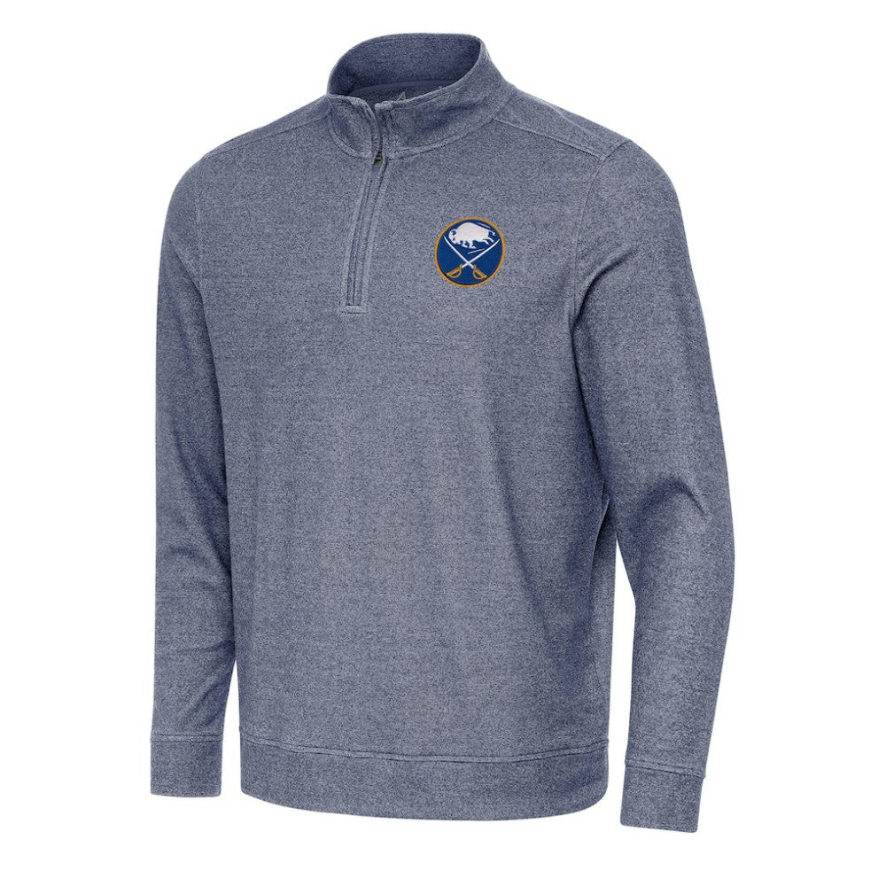Buffalo Sabres - Antigua Subtle Quarter-Zip Sweatshirt Heather Navy