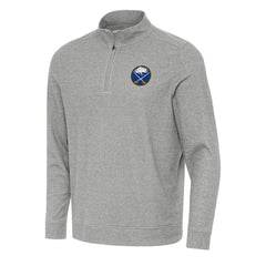 Buffalo Sabres - Antigua Subtle Quarter-Zip Sweatshirt Heather Gray