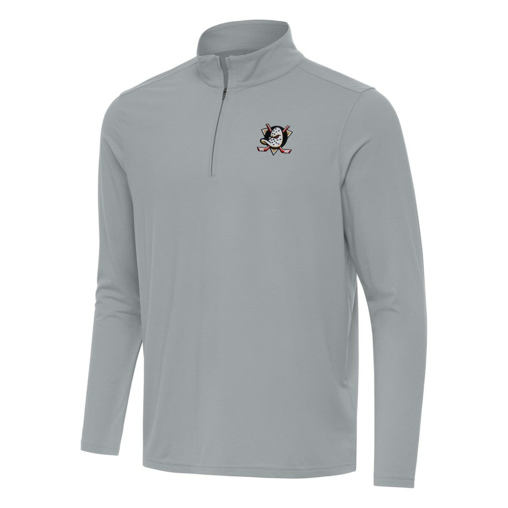 Anaheim Ducks - Antigua Intent Quarter-Zip Top Gray