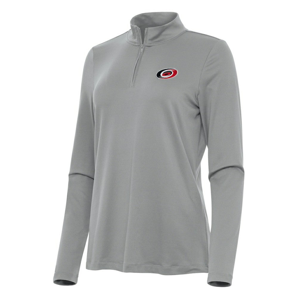 Carolina Hurricanes - Antigua Women's Reprocess Quarter-Zip Top Gray