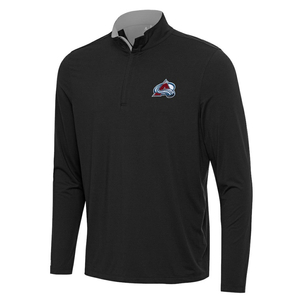 Colorado Avalanche - Antigua Content Quarter-Zip Pullover Top Black/Gray