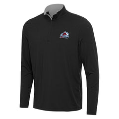 Colorado Avalanche - Antigua Content Quarter-Zip Pullover Top Black/Gray