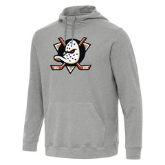 Anaheim Ducks - Antigua Cloud Pullover Hoodie Heather Gray