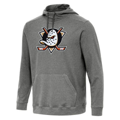 Anaheim Ducks - Antigua Cloud Pullover Hoodie Heather Black