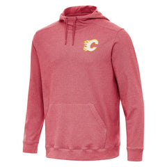 Calgary Flames - Antigua Cloud Pullover Hoodie Heather Red