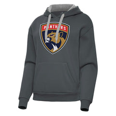 Florida Panthers - Antigua Women's Victory Pullover Hoodie Charcoal