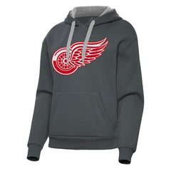 Detroit Red Wings - Antigua Women's Victory Pullover Hoodie Charcoal