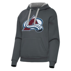 Colorado Avalanche - Antigua Women's Victory Pullover Hoodie Charcoal