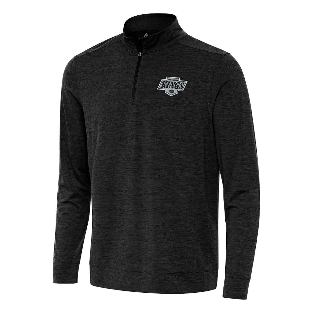 Los Angeles Kings - Antigua Bright Quarter-Zip Top Heather Black
