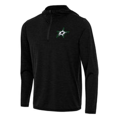 Dallas Stars - Antigua Tidy Quarter-Zip Hoodie Heather Black