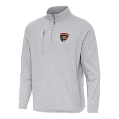 Florida Panthers - Antigua Certain Quarter-Zip Tri-Blend Sweatshirt Heather Gray