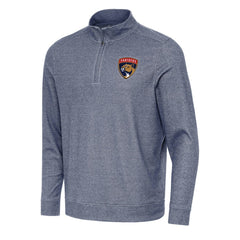 Florida Panthers - Antigua Subtle Quarter-Zip Sweatshirt Heather Navy