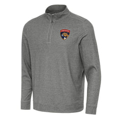 Florida Panthers - Antigua Subtle Quarter-Zip Sweatshirt Heather Black