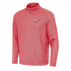 Detroit Red Wings - Antigua Subtle Quarter-Zip Sweatshirt Heather Red