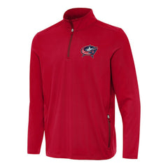 Columbus Blue Jackets - Antigua Perilous Quarter-Zip Sweatshirt Red