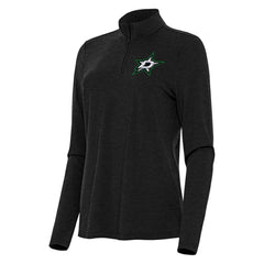 Dallas Stars - Antigua Women's Bright Quarter-Zip Top Heather Black