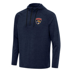 Florida Panthers - Antigua Spikes Quarter-Zip Hoodie Heather Navy