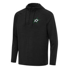 Dallas Stars - Antigua Spikes Quarter-Zip Hoodie Heather Black