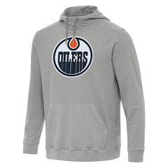 Edmonton Oilers - Antigua Cloud Pullover Hoodie Heather Gray