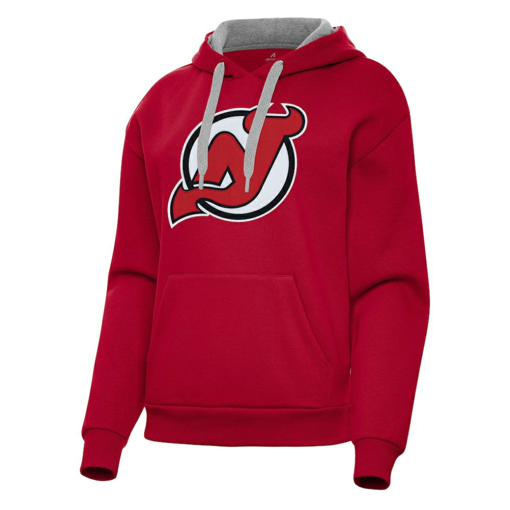 New Jersey Devils - Antigua Women's Victory Pullover Hoodie Red