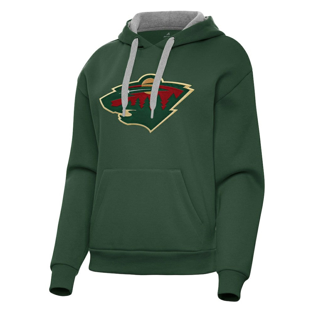 Minnesota Wild - Antigua Women's Victory Pullover Hoodie Hunter Green