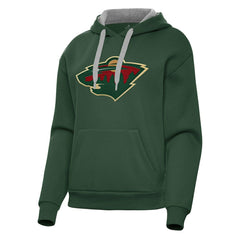 Minnesota Wild - Antigua Women's Victory Pullover Hoodie Hunter Green