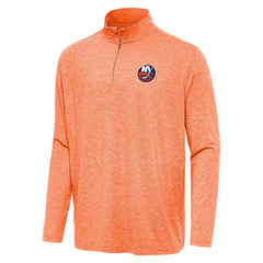 New York Islanders - Antigua Hunk Quarter-Zip Top Heather Orange