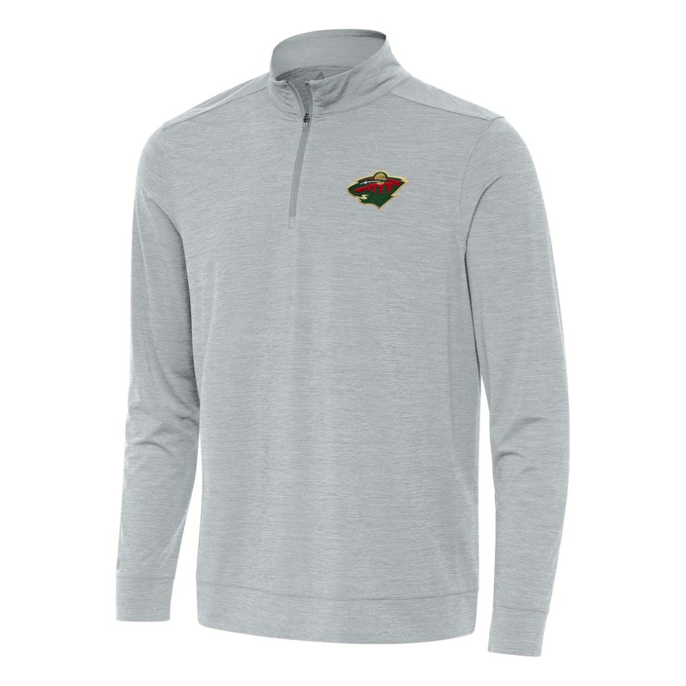 Minnesota Wild - Antigua Bright Quarter-Zip Top Heather Gray