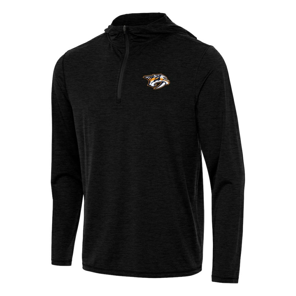 Nashville Predators - Antigua Tidy Quarter-Zip Hoodie Heather Black