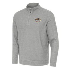 Nashville Predators - Antigua Subtle Quarter-Zip Sweatshirt Heather Gray
