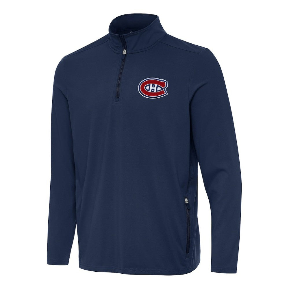 Montreal Canadiens - Antigua Perilous Quarter-Zip Sweatshirt Navy