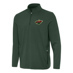 Minnesota Wild - Antigua Perilous Quarter-Zip Sweatshirt Hunter Green