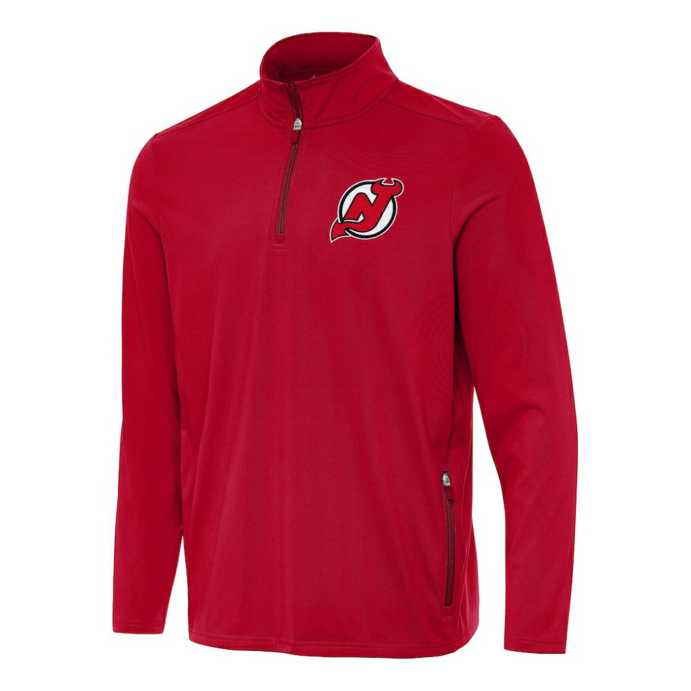 New Jersey Devils - Antigua Perilous Quarter-Zip Sweatshirt Red