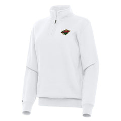 Minnesota Wild - Antigua Women's Victory Quarter-Zip Sweatshirt White