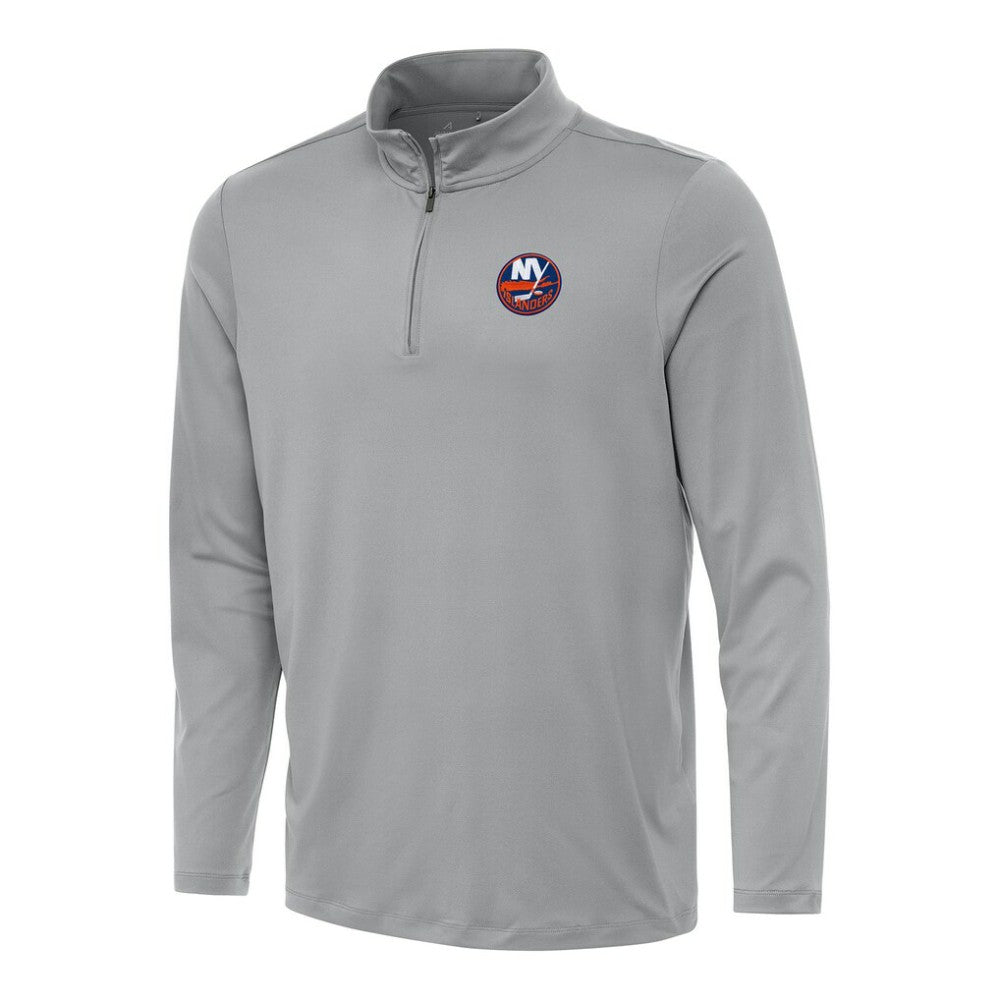 New York Islanders - Antigua Reprocess Quarter-Zip Top Gray